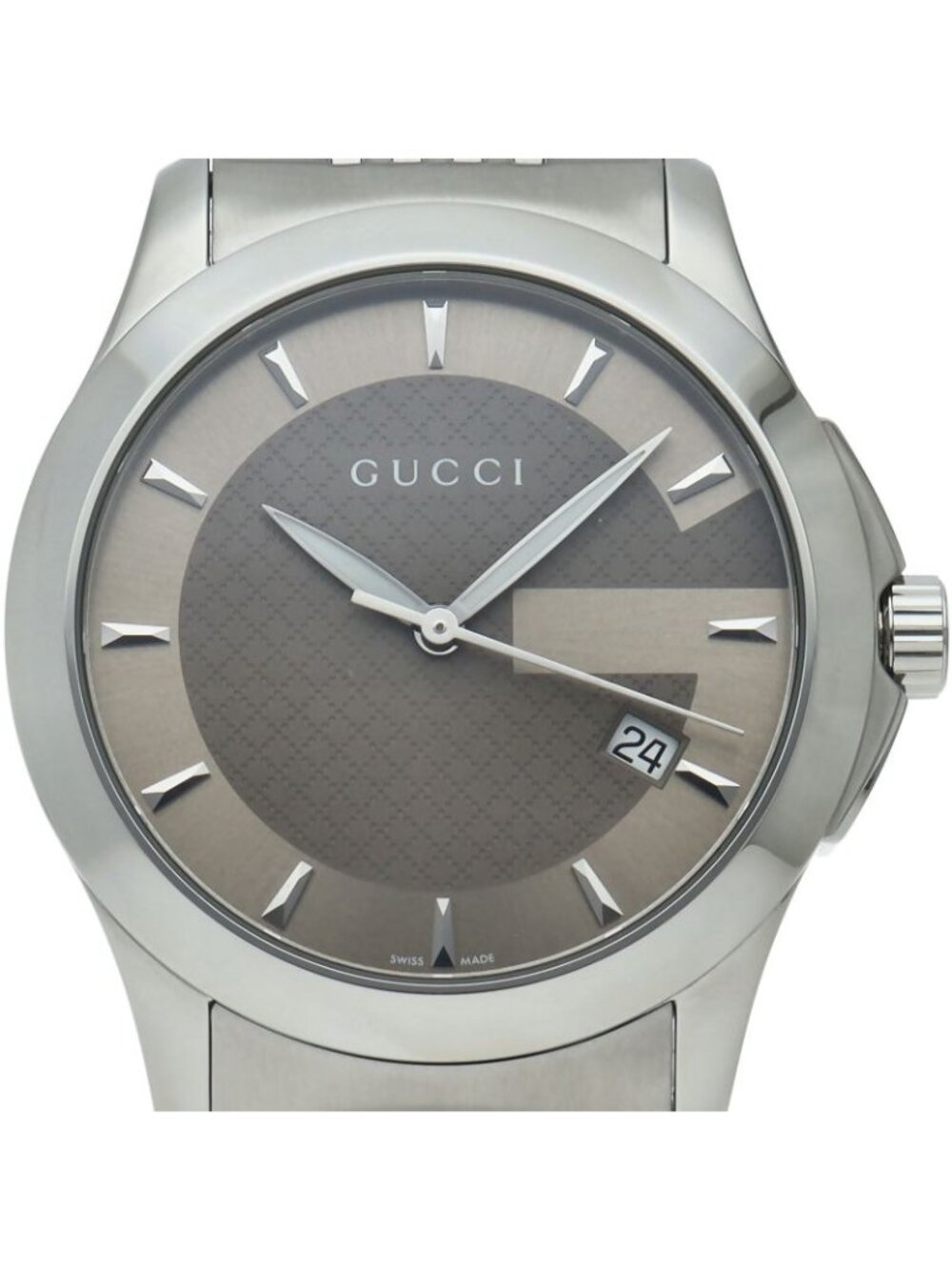 Gucci G-Timeless Watch 126.4 SS Brown